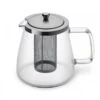Oldenhof Charme Theepot Met Zeef 1,1 Liter Glas Rvs -Koffie Thee Winkel 007 167 004 tc glaskanne charme leer1