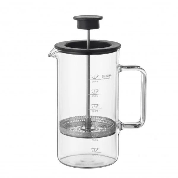 Oldenhof Cafetière 1 Liter Glas Kunststof