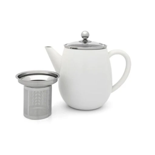 Bredemeijer Duet Eva Theepot 1,1 Liter Mat Wit - Afbeelding 2
