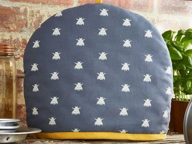 Ulster Weavers Bees Theemuts Katoen Blauw - Afbeelding 2