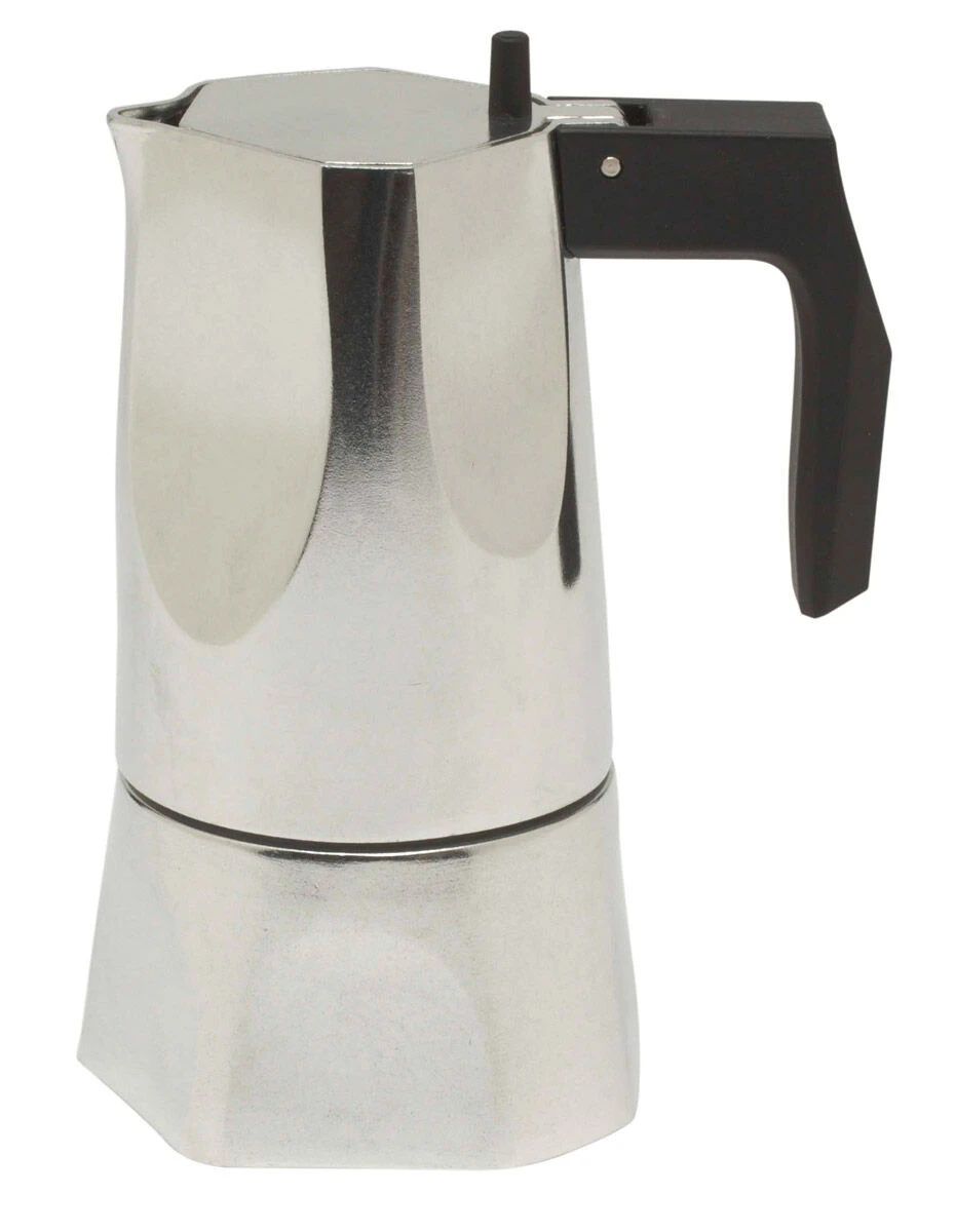 Alessi Ossidiana Mokapot 1-kops Aluminium Glans