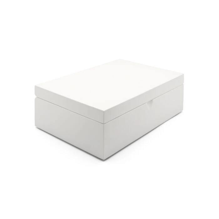 Bredemeijer Theedoos Met 6 Blikjes Bamboe Wit