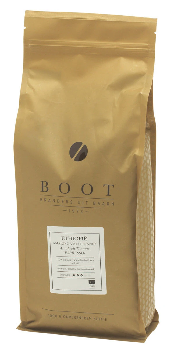 Boot Koffie Ethiopië Organic Espresso Koffiebonen 1 Kg