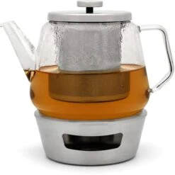 Bredemeijer Solo Bari Theeset Met RVS Warmer En Filter 1,5 L Glas