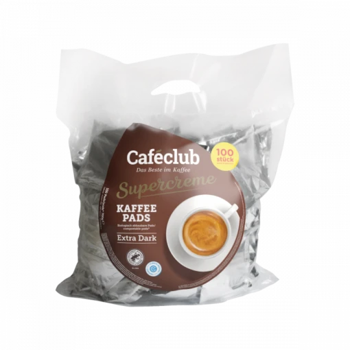 Caféclub Supercreme Extra Dark Roast Koffiepads Voordeeltas