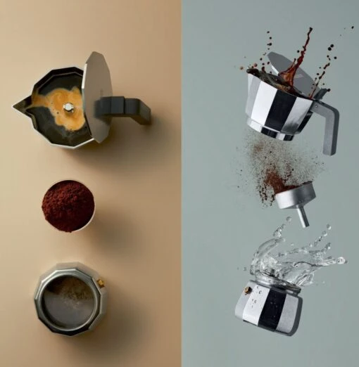 Alessi Moka David Chipperfield Mokapot 1 Kops Aluminium - Afbeelding 3
