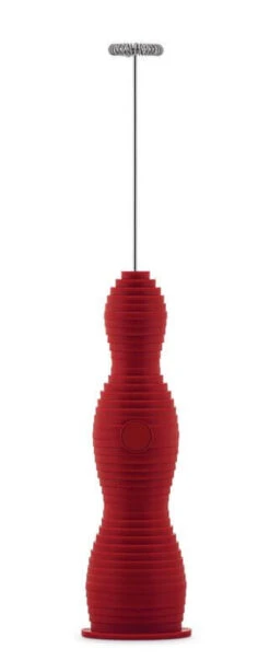 Alessi MDL11 R Pulcina Elektrische Melkopschuimer 27,5 Cm Kunststof Rood