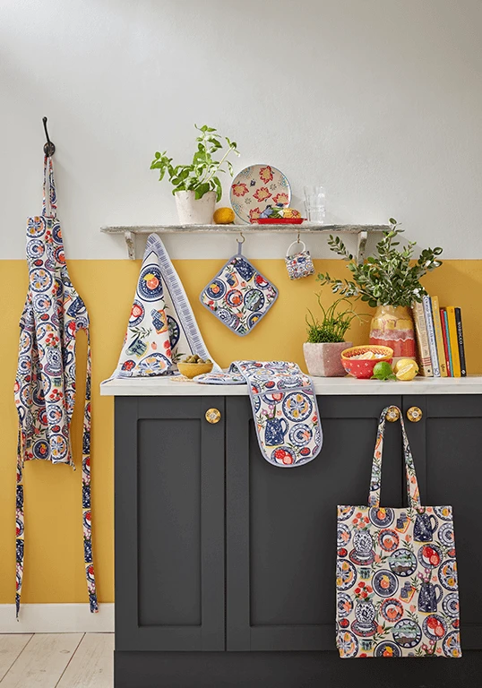 Ulster Weavers Mediterranean Plates Theemuts Katoen Blauw - Afbeelding 2