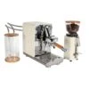 ECM Puristika Espressomachine En C-Manuale 54 Bonenmaler Rvs / Crème -Koffie Thee Winkel puristika seitlich mit m hle und bohnen 2 1