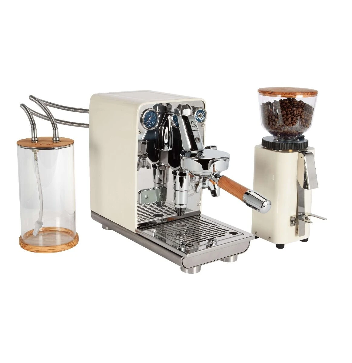 ECM Puristika Espressomachine En C-Manuale 54 Bonenmaler Rvs / Crème
