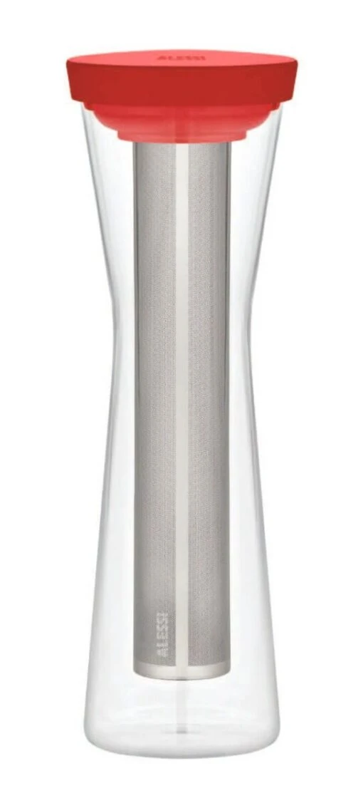 Alessi GIA31 R Mazagran Cold Brew Koffiekaraf 900 Ml Glas Rood