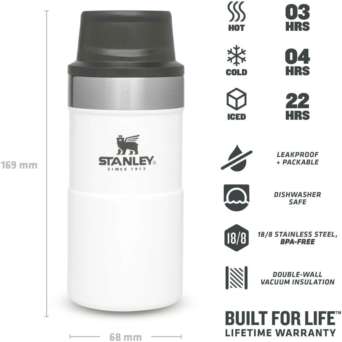 Stanley The Trigger-Action Travel Mug 250 Ml Polar - Afbeelding 3